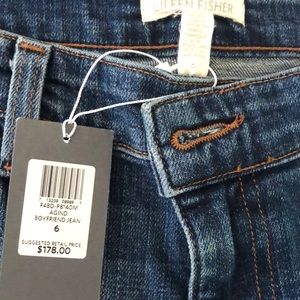 Eileen Fisher Agind Boyfriend Jean size 6 nwt. classy basic Jean